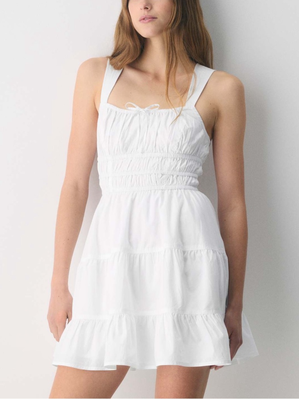 Aritzia Sunday Best Martine Poplin Dress in White